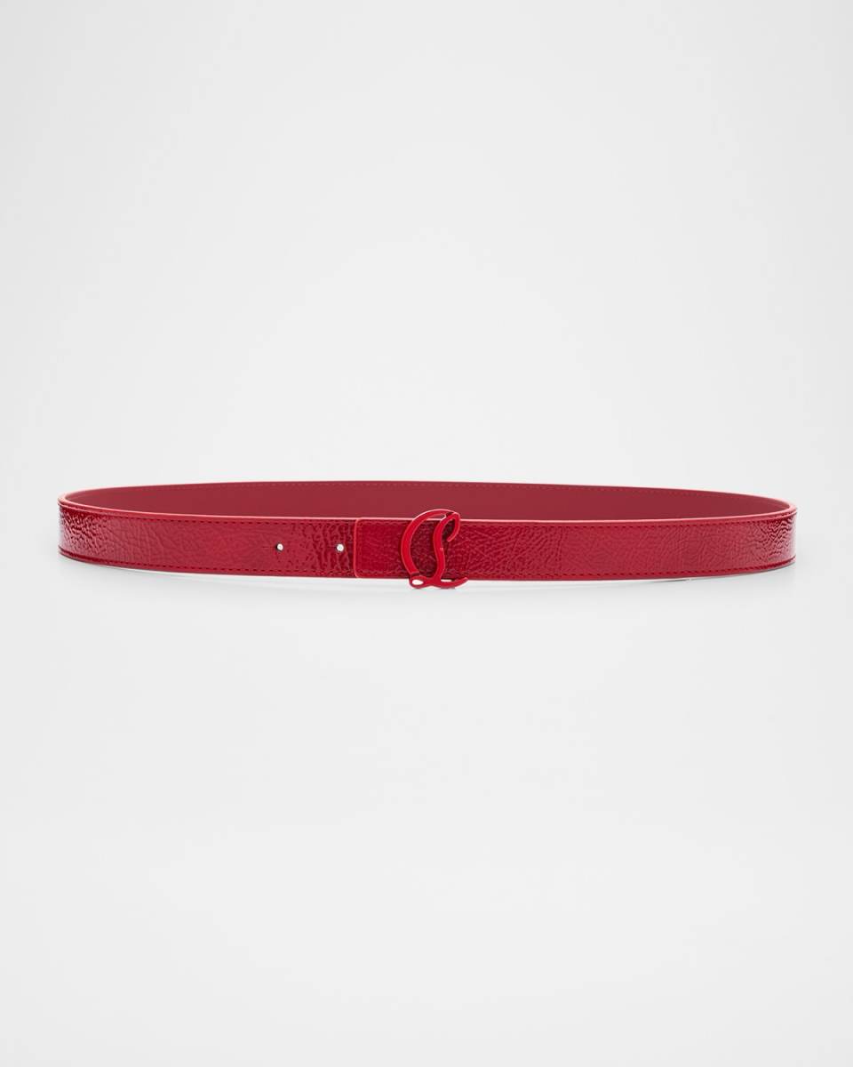 Loubi54 Reversible Belt in Patent and Smooth Leather